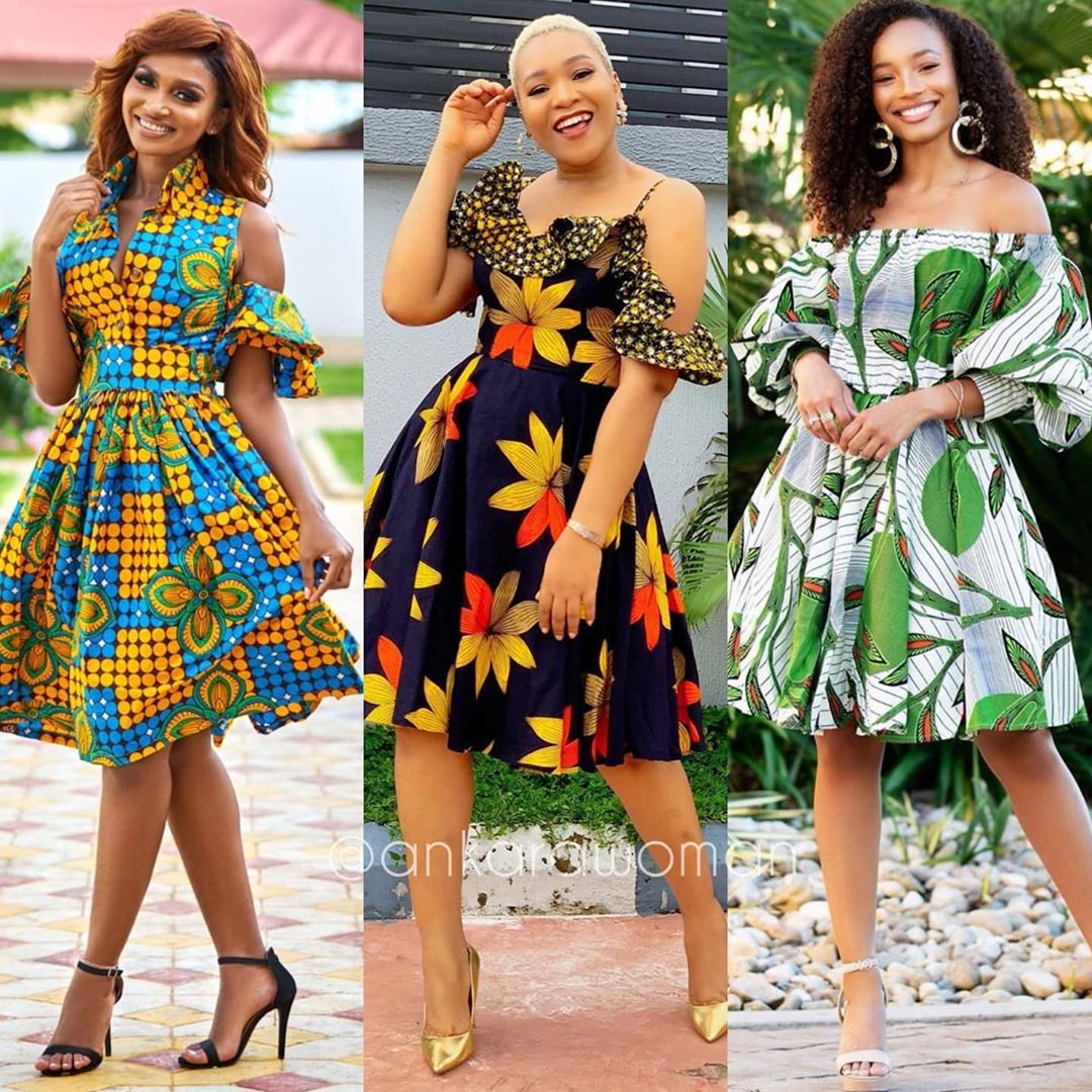 short flay ankara gowns